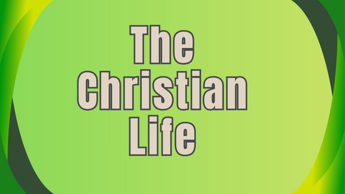 The Christian Life - part 2